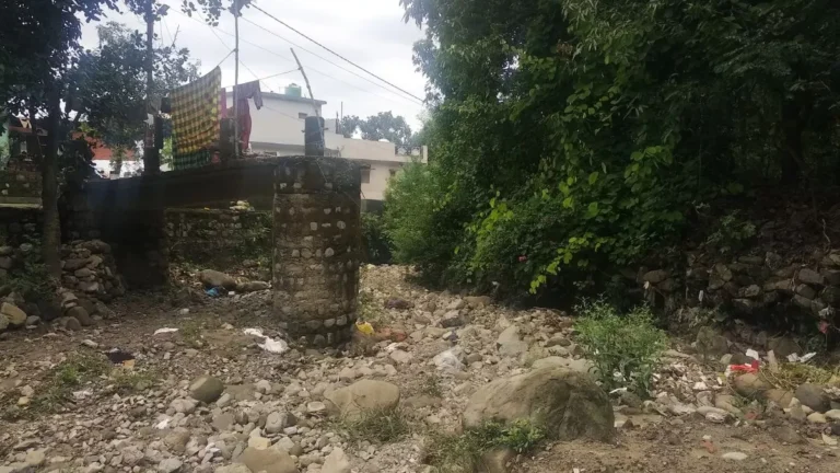 आपदा में बहा पुल, 25 घरों के लोग प्रभावित आपदा में बहा पुल, 25 घरों के लोग प्रभावित