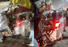 ऋषिकेश-हरिद्वार रोड पर भीषण हादसा, खड़े ट्रक से टकराई कार.. 4 लोगों की मौके पर ही दर्दनाक मौत