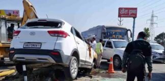 देहरादून: चालक को झपकी आने से हरिद्वार हाईवे पर कार पलटी, तीन लोग घायल