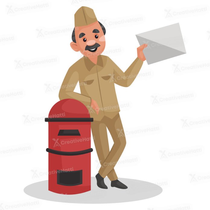 Postman-is-standing-with-a-letterbox-and-showing-the-envelope-14-large