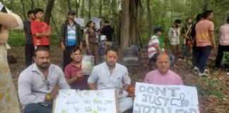 ऋषिकेश: 7 मोड़ पर पेड़ों की कटाई के विरोध में AAP का प्रदर्शन, पुलिस ने कई नेताओं को हिरासत में लिया