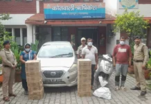 ऋषिकेश में अवैध शराब की बड़ी खेप पकड़ी गई, महिला सहित 3 तस्कर दबोचे, कार और स्कूटी सीज