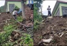 रुद्रप्रयाग में बारिश का कहर: जमीन दरकी, भूस्खलन से दहशत; 10 परिवारों ने छोड़े घर