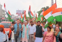 सरदार पटेल मंडल में निकली भव्य तिरंगा यात्रा, राष्ट्रभक्ति के रंग में रंगा कैंट क्षेत्र