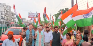 सरदार पटेल मंडल में निकली भव्य तिरंगा यात्रा, राष्ट्रभक्ति के रंग में रंगा कैंट क्षेत्र