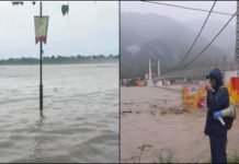ऋषिकेश में गंगा उफान पर, अलकनंदा-मंदाकिनी चेतावनी स्तर से ऊपर; चारधाम यात्रा रोकी गई