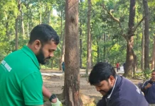 स्वच्छता ही सेवा अभियान के अंतर्गत लक्ष्मण सिद्ध मंदिर परिसर एवं वन क्षेत्र में चलाया स्वच्छता अभियान
