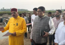 महाराज ने किया शारदा कॉरिडोर, नायकखेड़ा के कार्यों का स्थलीय निरीक्षण