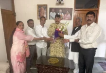 जयानंद भारती के भवन निर्माण हेतु 40 लाख की धनराशि स्वीकृत कराने पर महाराज का आभार जताया