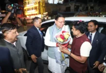 विधानसभा सत्र के सफल संचालन के बाद ऋषिकेश पहुँचे माननीय मुख्यमंत्री महोदय का नटराज चौक पर भव्य स्वागत